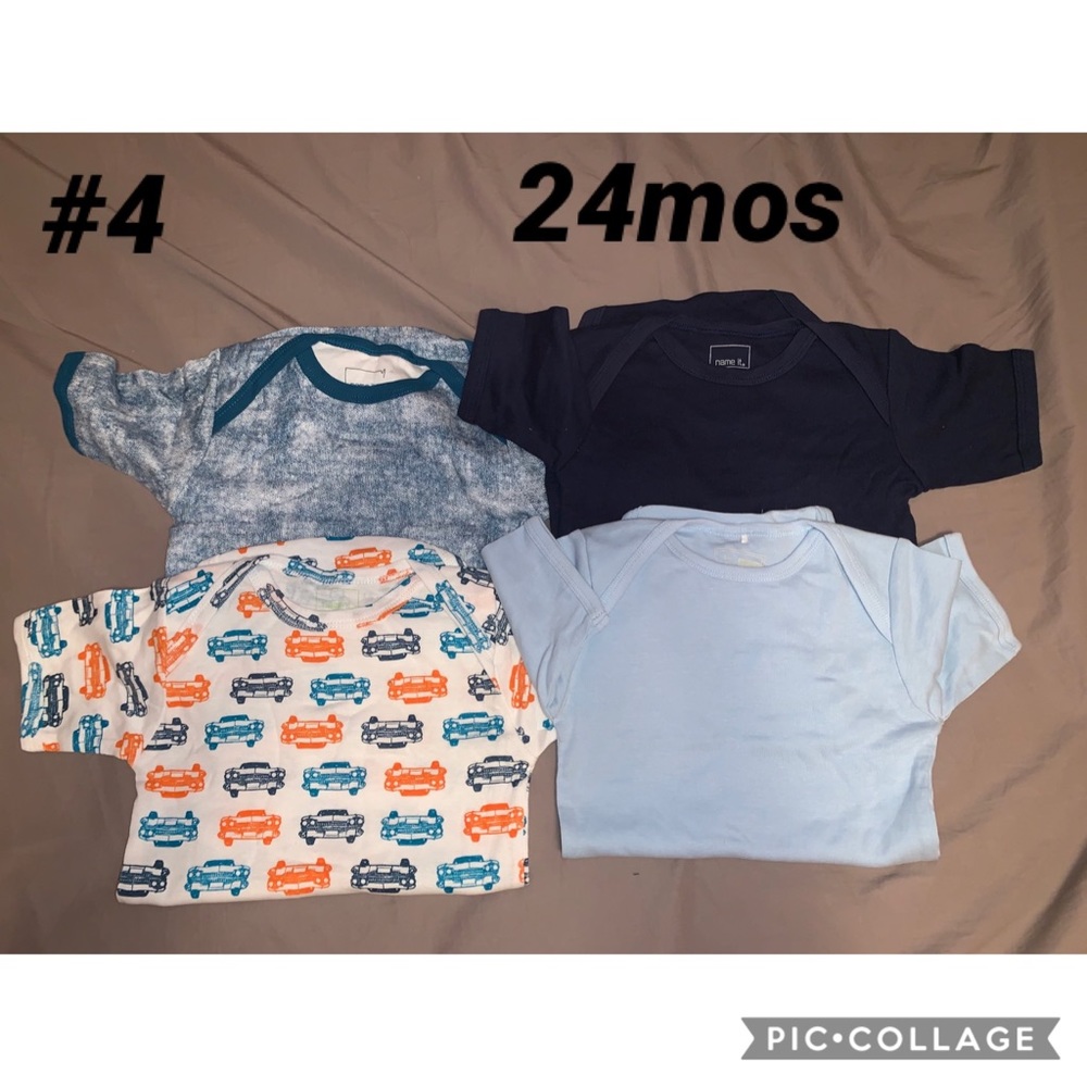 4 Pack Baby Boys Onesies NEW